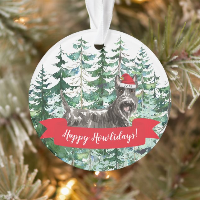 Happy Howlidays Scottish Terrier Dog Weihnachten Ornament (Baum)