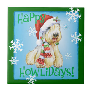 Happy Howlidays Sealyham Terrier Fliese