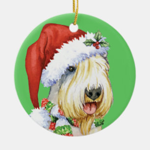 Happy Howlidays Sealyham Terrier Keramik Ornament