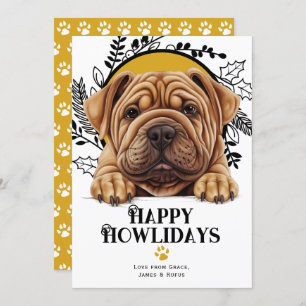 Happy Howlidays Shar Pei Dog Weihnachten