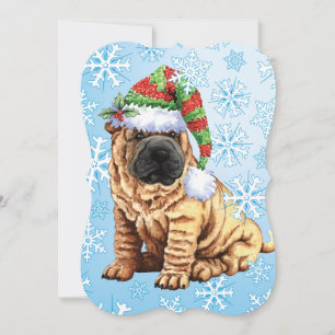 Happy Howlidays Shar-Pei Feiertagskarte
