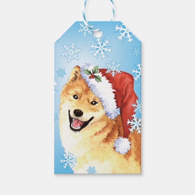 Happy Howlidays Shiba Inu Geschenkanhänger