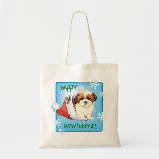 Happy Howlidays Shih Tzu Tragetasche (Vorne)
