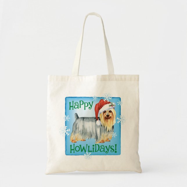 Happy Howlidays Silky Terrier Tragetasche (Vorne)