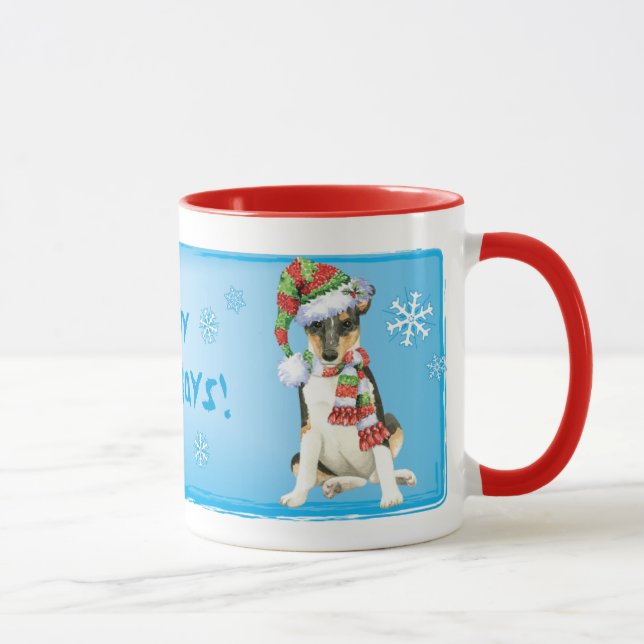 Happy Howlidays Smooth Collie Tasse (Rechts)