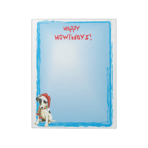 Happy Howlidays Smooth Fox Terrier Notizblock
