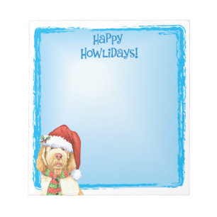 Happy Howlidays Spinone Italiano Notepad Notizblock