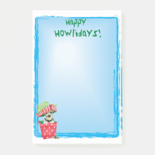 Happy Howlidays Standard Schnauzer Post-it Klebezettel