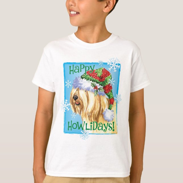 Happy Howlidays Tibetan Terrier T - Shirt (Vorderseite)