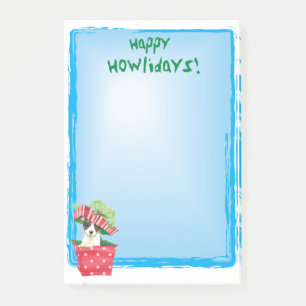 Happy Howlidays Toy Fox Terrier Post-it Klebezettel