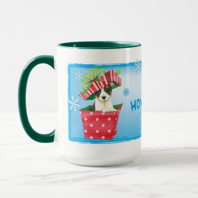 Happy Howlidays Toy Fox Terrier Tasse (Links)