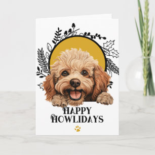 Happy Howlidays Toy Poodle Dog Weihnachten