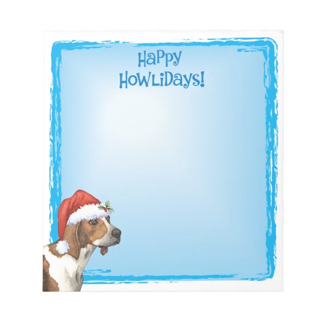 Happy Howlidays Treeing Walker Notizblock (Vorderseite)