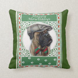 Happy Howlidays Weihnachten Boxer Dog Holiday Art Kissen