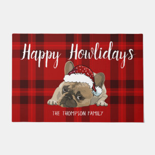 Happy Howlidays Weihnachten Weihnachten Franzose B Fußmatte
