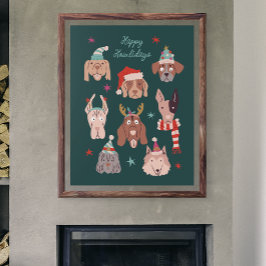 Happy Howlidays Weihnachtsfeiertag Poster