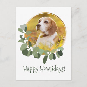 Happy Howlidays Weihnachtshund Custom Postkarte