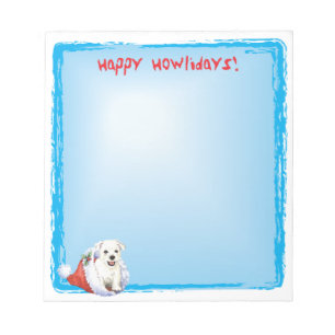 Happy Howlidays Westie Notizblock