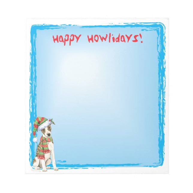 Happy Howlidays Whippet Notizblock (Vorderseite)