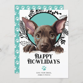 Happy Howlidays Xoloitzcuintli Dog Christmas Feiertagskarte