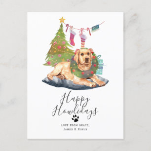 Happy Howlidays Yellow Labrador Hund Weihnachten