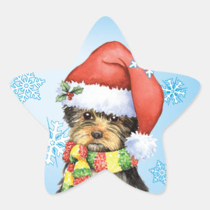 Happy Howlidays Yorkie Stern-Aufkleber