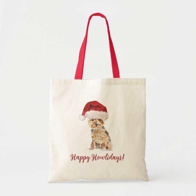 Happy Howlidays Yorkshire Terrier Tragetasche (Vorne)