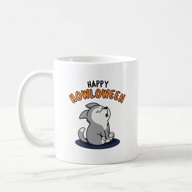 Happy Howloween Funny Dog Pub Kaffeetasse (Links)