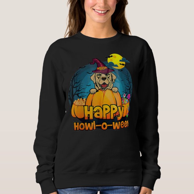 Happy Howloween Labrador Retriever Dog Halloween H Sweatshirt (Vorderseite)