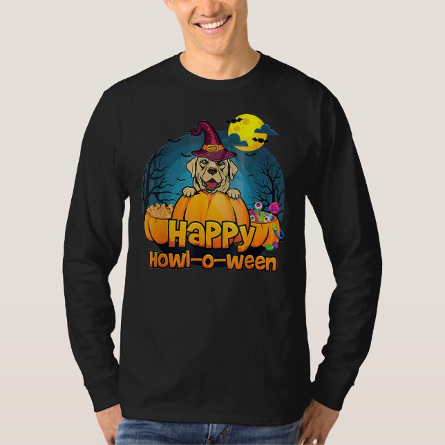 Happy Howloween Labrador Retriever Dog Halloween H T-Shirt (Vorderseite)