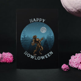 HAPPY HOWLOWEEN werewolf heulen halloween Postkarte