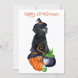 Happy HOWLween Niedlich Black Labrador Puppy Dog Feiertagskarte