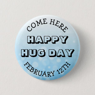 Happy Hug Day 12. Februar Button