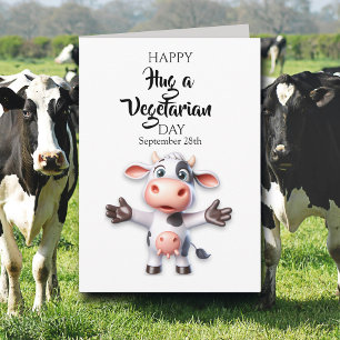 Happy Hug einen Vegetarier-Tag! Karte