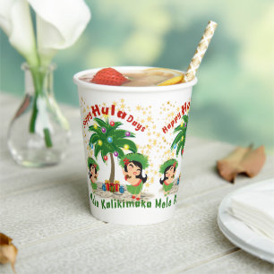 Happy Hula Days 3 Paper Cup Pappbecher