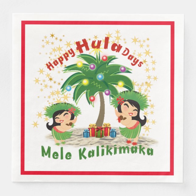 Happy Hula Days 3 Paper Napkin Serviette (Vorderseite)