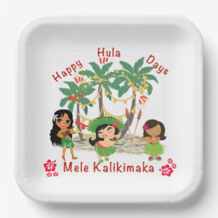 Happy Hula Days Paper Plate Pappteller