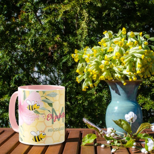 Happy Hummeln Gelbe Honigwabe Sommerbossling Tasse (Von Creator hochgeladen)