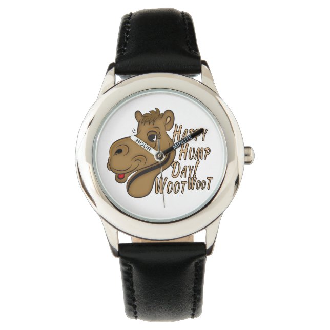 Happy Hump Day Camel Face Kinder beobachten Armbanduhr (Vorderseite)