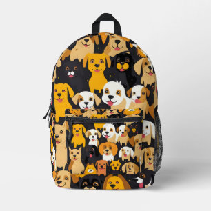 Happy Hund Collage Bedruckter Rucksack