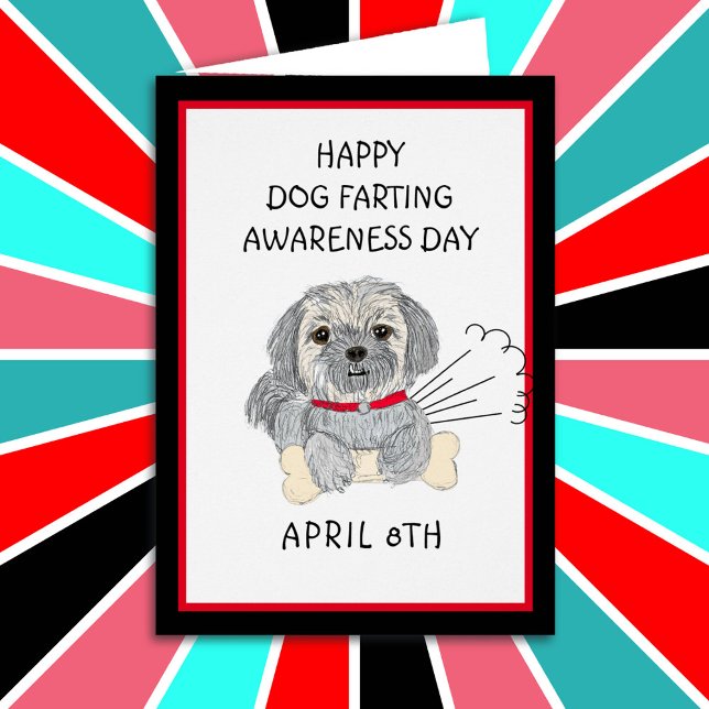 Happy Hund Farting Awareness Holiday Card (Von Creator hochgeladen)