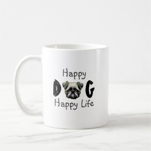 Happy Hund glückliches Leben Kaffeetasse
