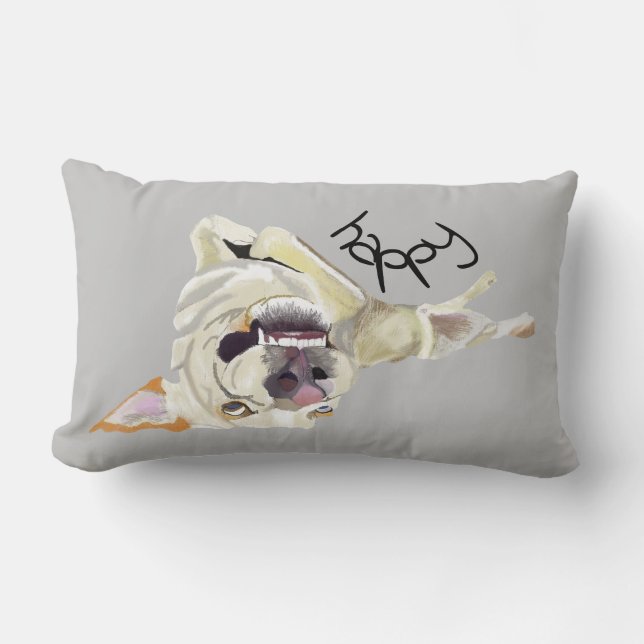 Happy Hund Kissen! Lendenkissen (Vorderseite)