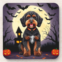 Happy Hund zu Halloween Thema