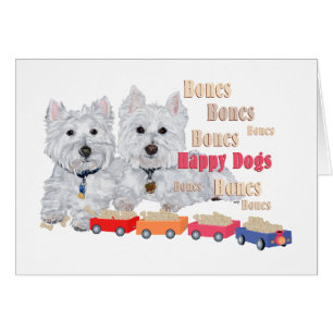 Happy Hunde mit Knochen