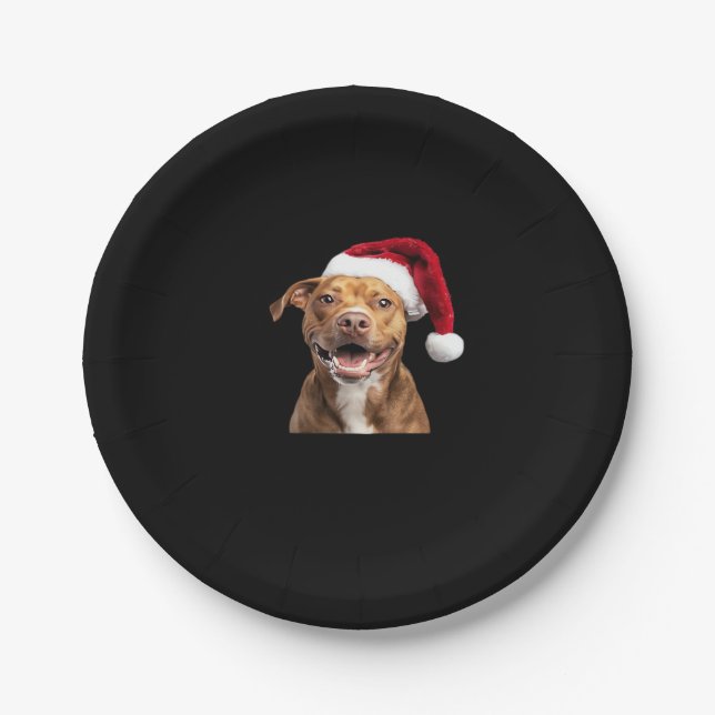Happy Hunde zu Weihnachten Funny Dogs Classic T -  Pappteller (Vorderseite)
