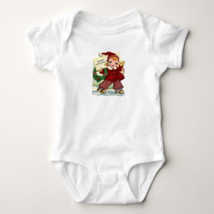 Happy Ice Skater Baby T-Shirt Baby Strampler