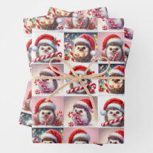 Happy Igel Candy Cane Weihnachtsgeschenk Wrap