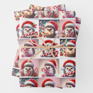 Happy Igel Candy Cane Weihnachtsgeschenk Wrap Geschenkpapier Set
