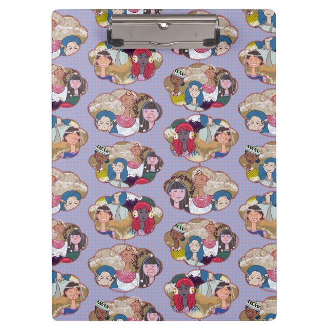 Happy Illustrated Clipboard Klemmbrett (Vorderseite)